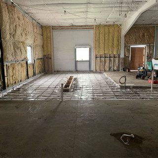 Inside getting ready for concrete.